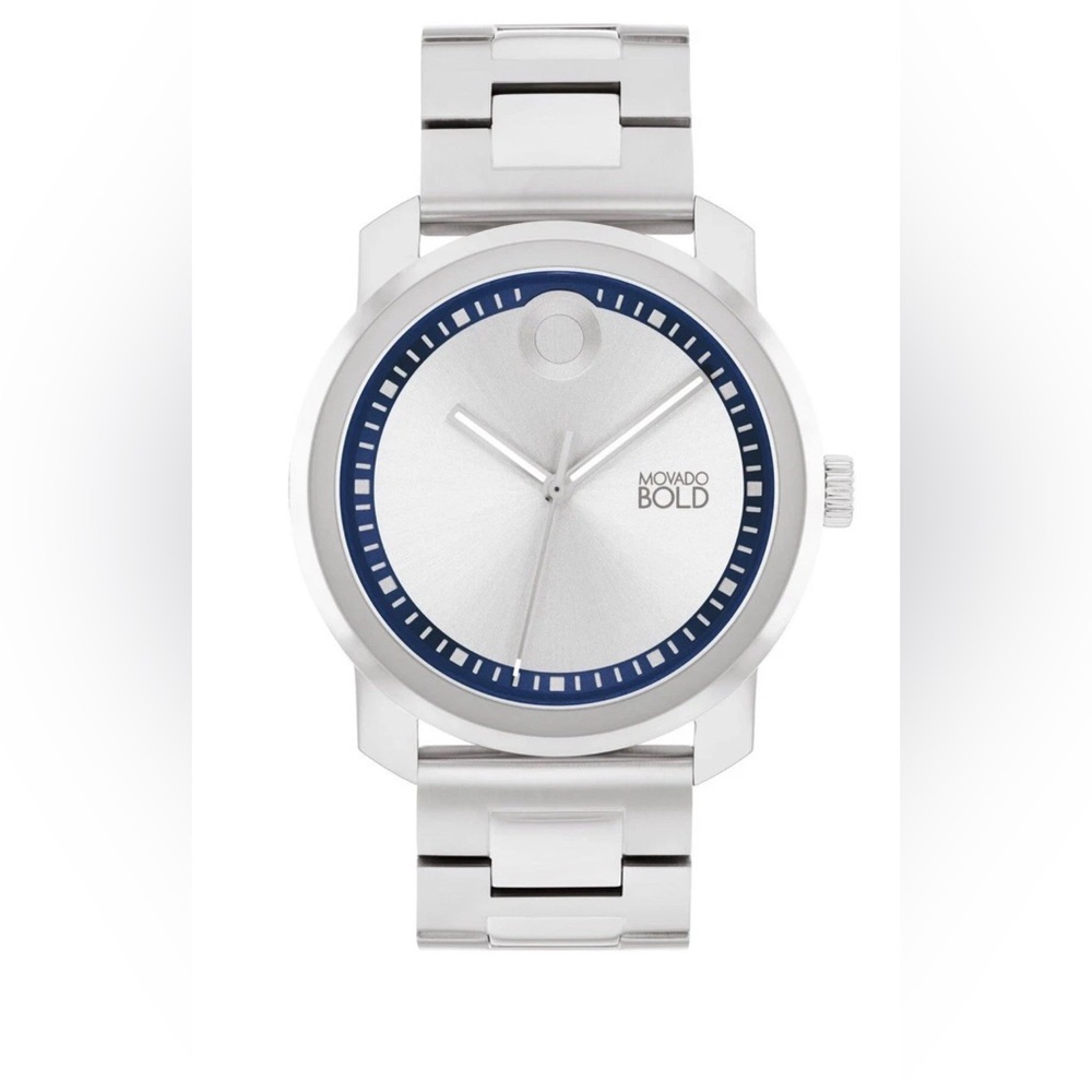 New Movado Bold Trend Men’s Stainless Steel 43mm Bracelet Watch 3601031